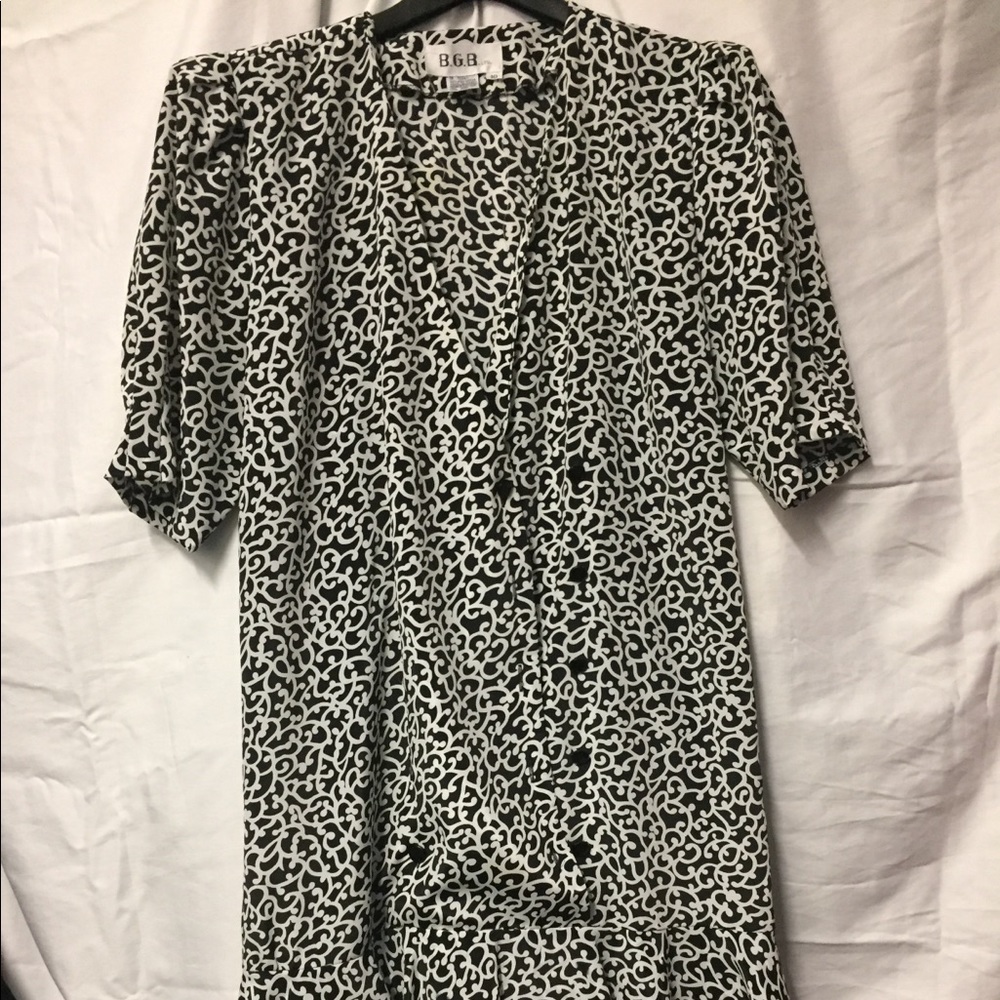 BGB 100% polyester black and white dress